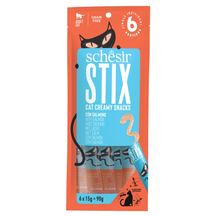 Schesir Gatto Stix Salmone  6X15 gr Schesir Gatto Stix Salmone  6X15 gr